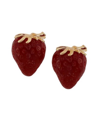 SOHI Berry Red Strawberry Stud Earrings