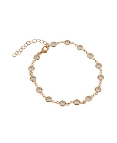 SOHI Gold Cristal-Link Chain Anklet