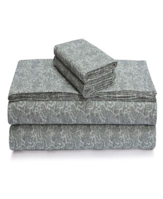 Tribeca Living Portuguese Cotton 4-Pc. Extra Deep Pocket Sheet Set, Queen