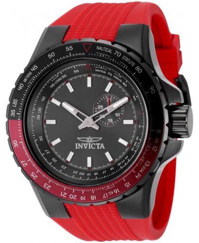 Мужские часы Invicta 49724 Aviator Quartz VD72 Gunmetal Dial