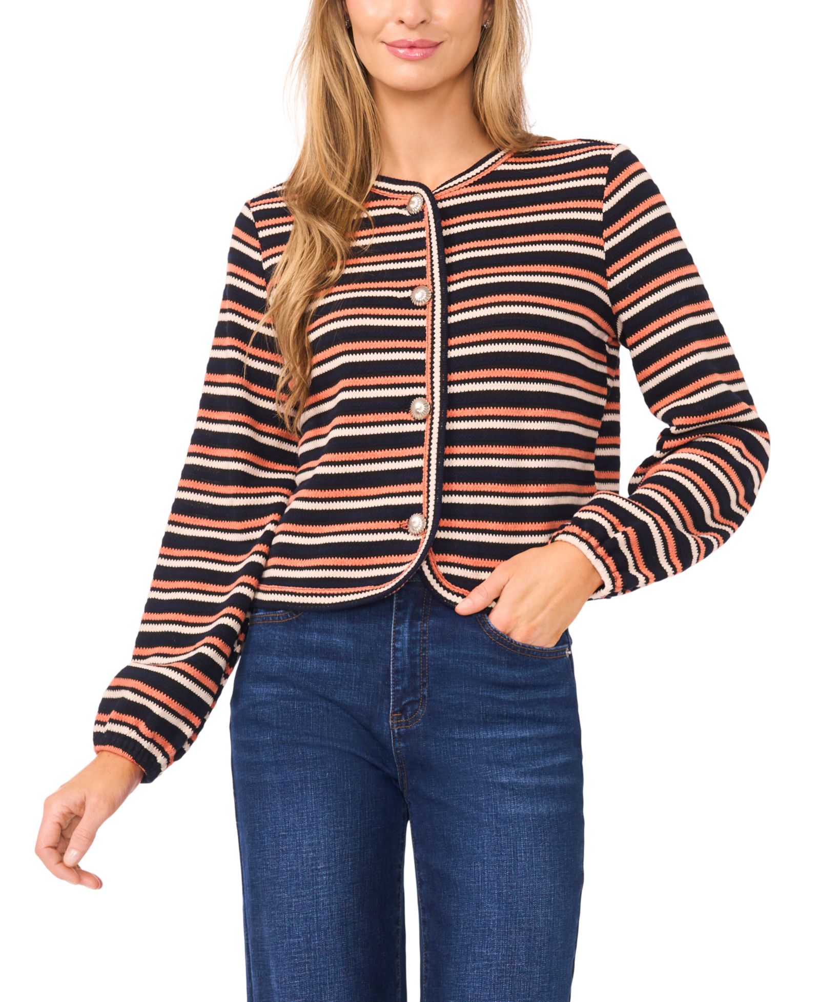Женский вязаный кардиган CeCe Women's Elastic Cuff Long-Sleeve