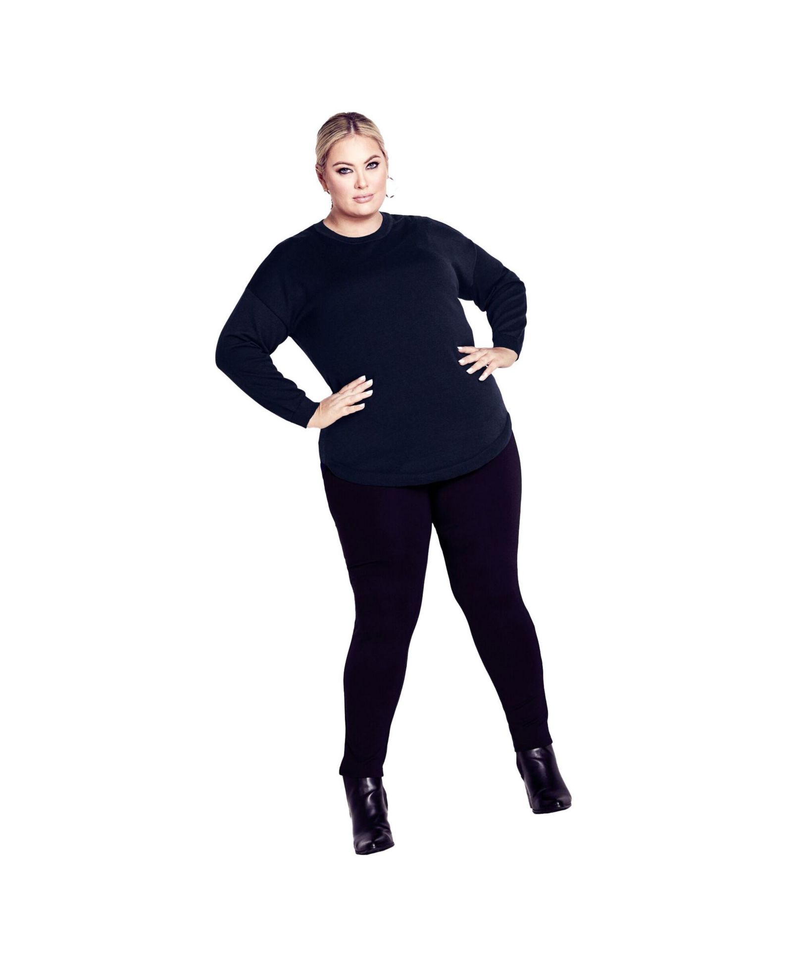 AVENUE Женский Plus Size Tully Curved Hem Sweater