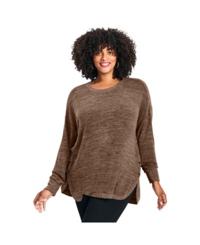 Женский топ Avenue Plus Size Bec с деталями на пуговицах