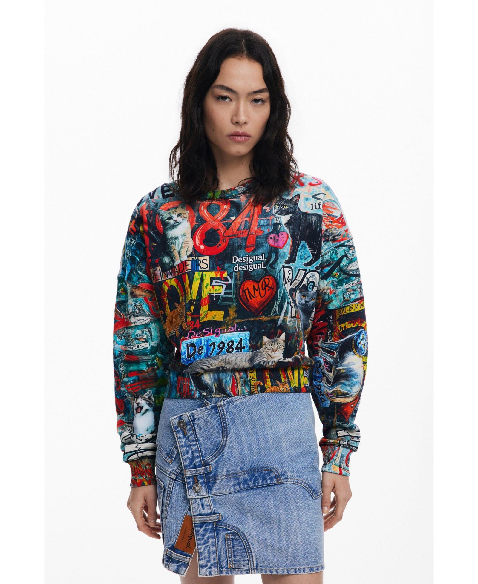Женский свитшот Desigual с граффити