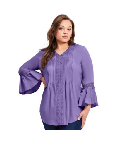 Женская туника Avenue с кружевной отделкой Plus Size