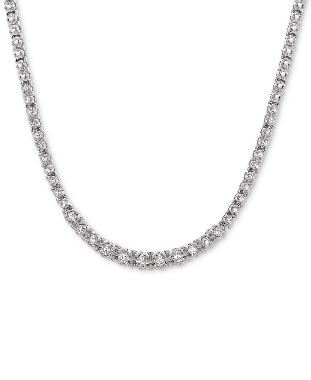 Колье Wrapped in Love™ Diamond Graduated 22" Statement из стерлингового серебра