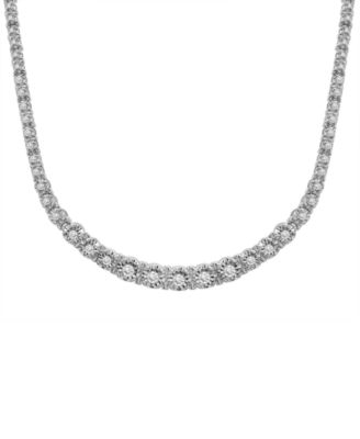 Wrapped in Love™ Diamond Graduated 20" Necklace (1 ct. t.w.) in Sterling Silver, Macy's Exclusive