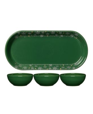 Fiesta Jade Snowflakes 4-Piece Condiment Set, Exclusively at Macy's