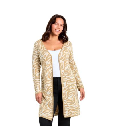 Avenue Women's Plus Size Open Front Sweater Cardigan