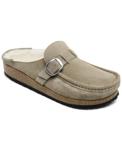 Birkenstock Women's Buckley Shearling Suede Leather Clogs from Finish Line