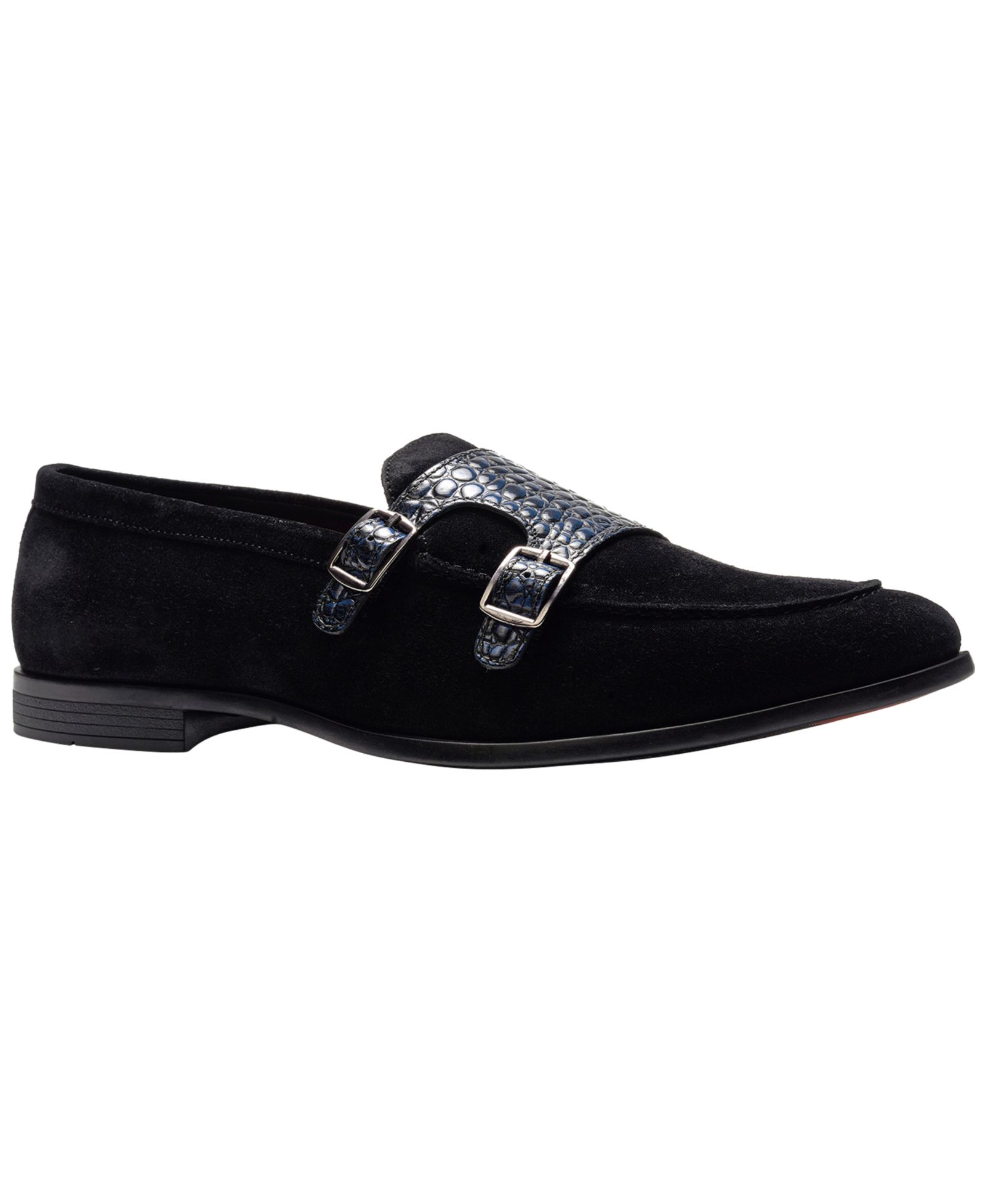 Men's Virtuoso Twin Buckle Strap Round-Toe Loafers