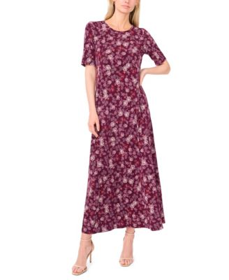 Женское платье Vince Camuto с коротким рукавом и круглым вырезом