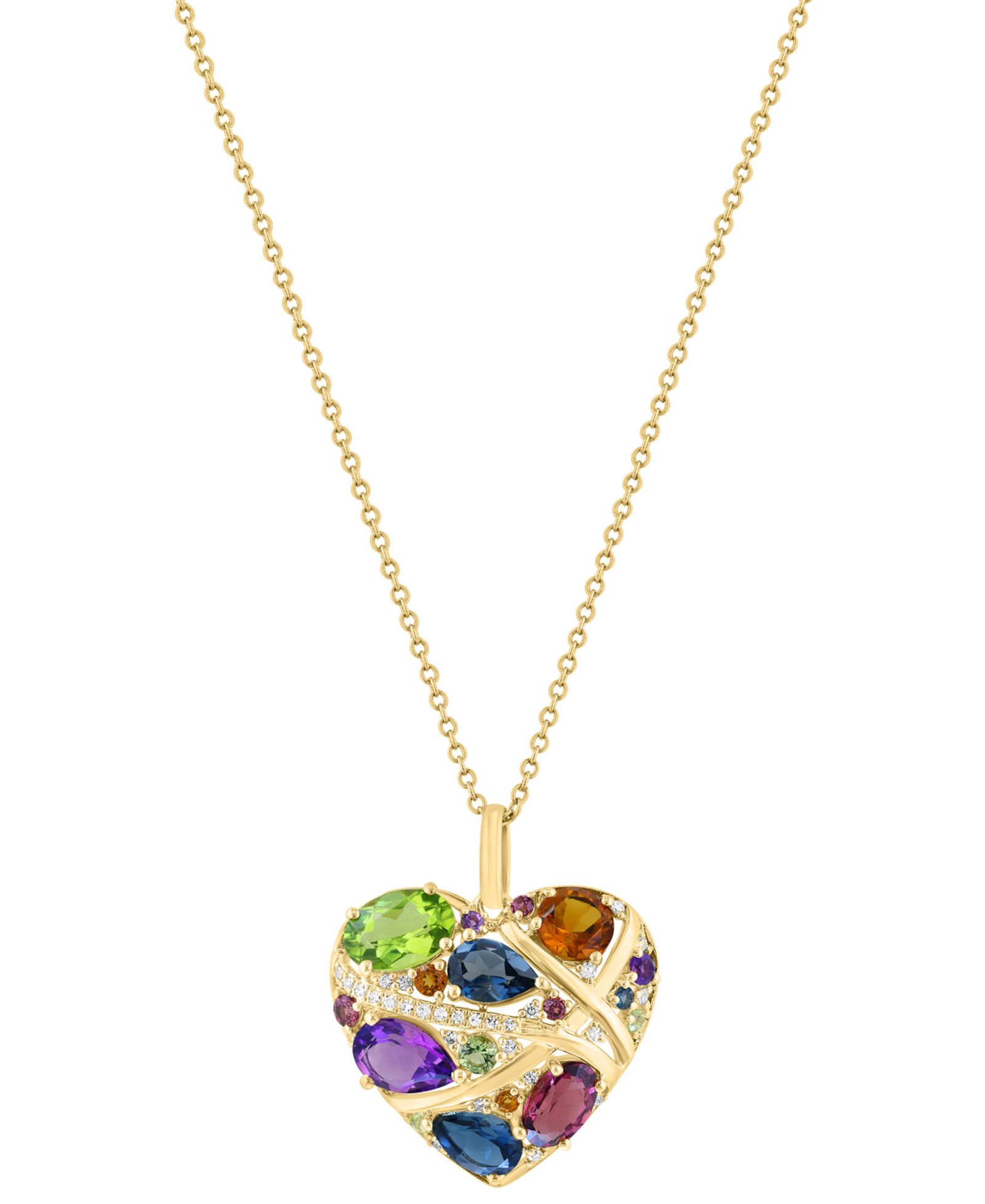 EFFY Collection Multi Gemstone Necklace (2.175 ct. t.w.) in 14k Yellow Gold