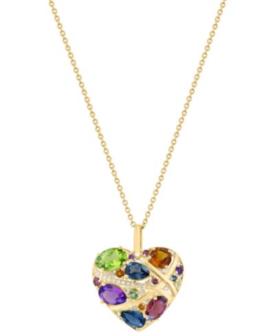 Колье EFFY Collection Multi Gemstone Necklace 2.175 ct. t.w. в 14k Yellow Gold