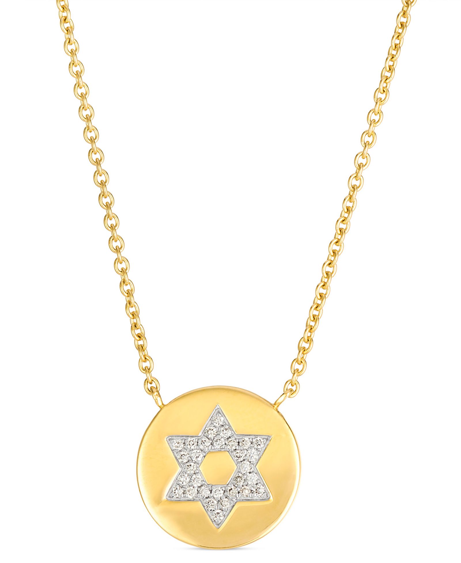 Le Vian Vanilla Diamond® Star of David Necklace (0.09 ct. t.w.) в 14k Honey Gold
