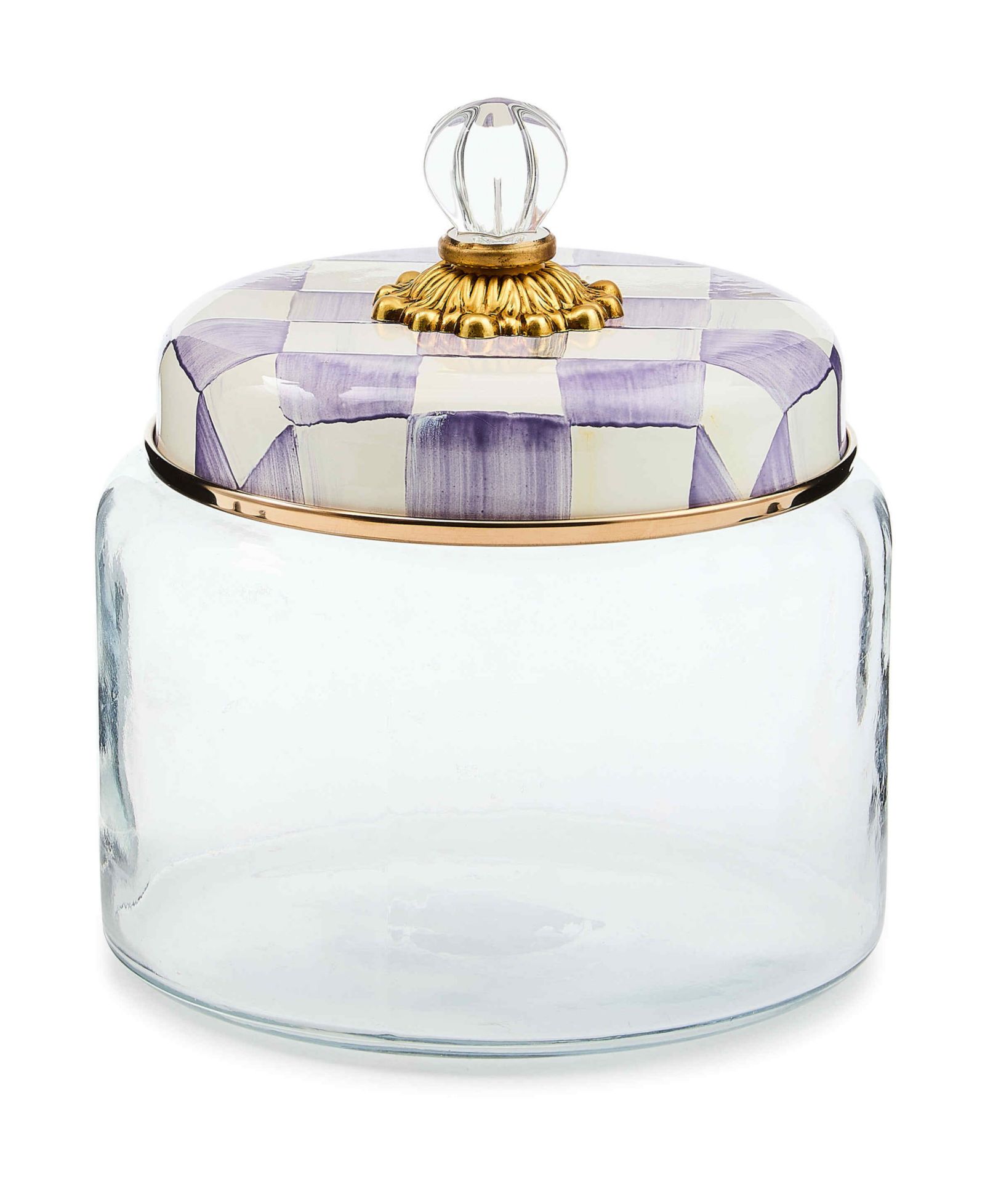 Кухонная банка MacKenzie-Childs Violet Check Medium Kitchen Canister