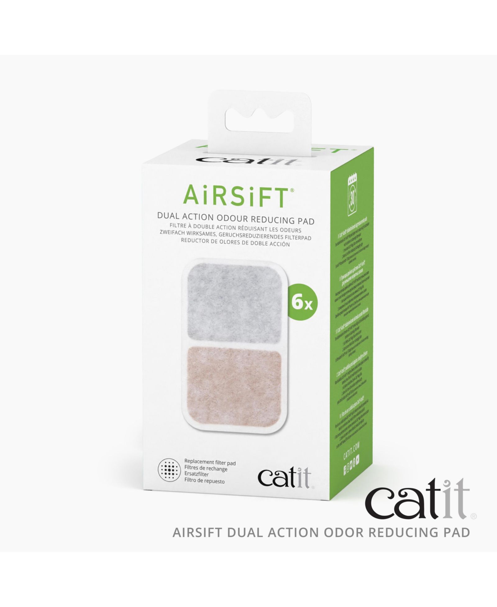 Catit AiRSiFT Dual Action Air Purifier Pad, 6pk