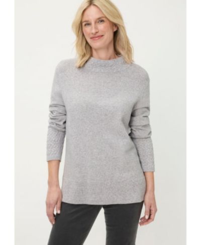 Трикотажный джемпер Olsen Women's Melange с воротником-стойкой Женский