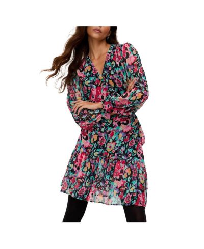 Lily and Lionel London Women's Flora Wraparound Floral Print Mini Dress