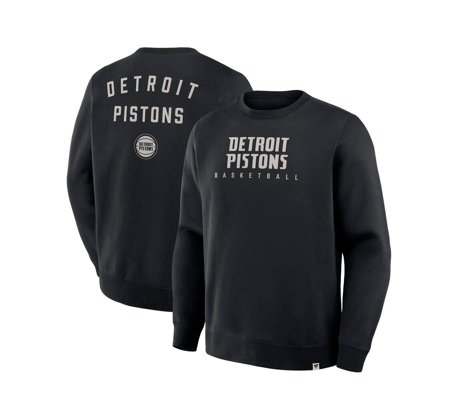 Fanatics Мужское премиальное худи Detroit Pistons Crossover Collection Defensive Rotation Drill, черное