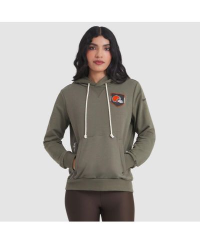 Nike Women's Olive Cleveland Browns 2025 Salute to Service Sideline Standard Issue Dri-FIT Hoodie