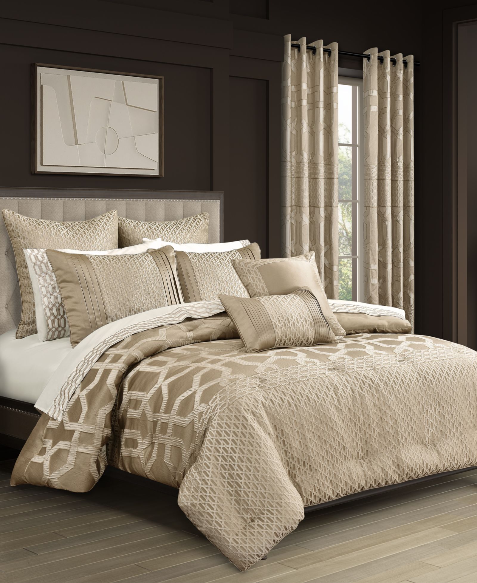 Royal Court Olympus Embossed 3-Pc. Comforter Set, Full/Queen