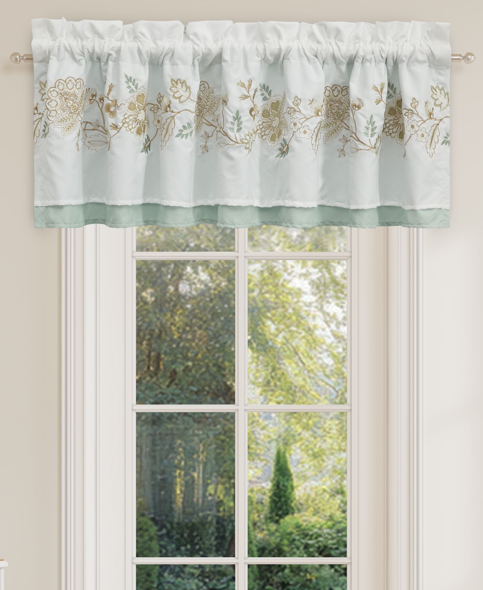 Royal Court Spring Social Window Straight Valance, 18" x 72"
