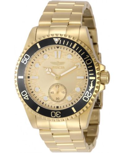 Мужские часы Invicta Pro Diver Quartz VD78 Gold Dial