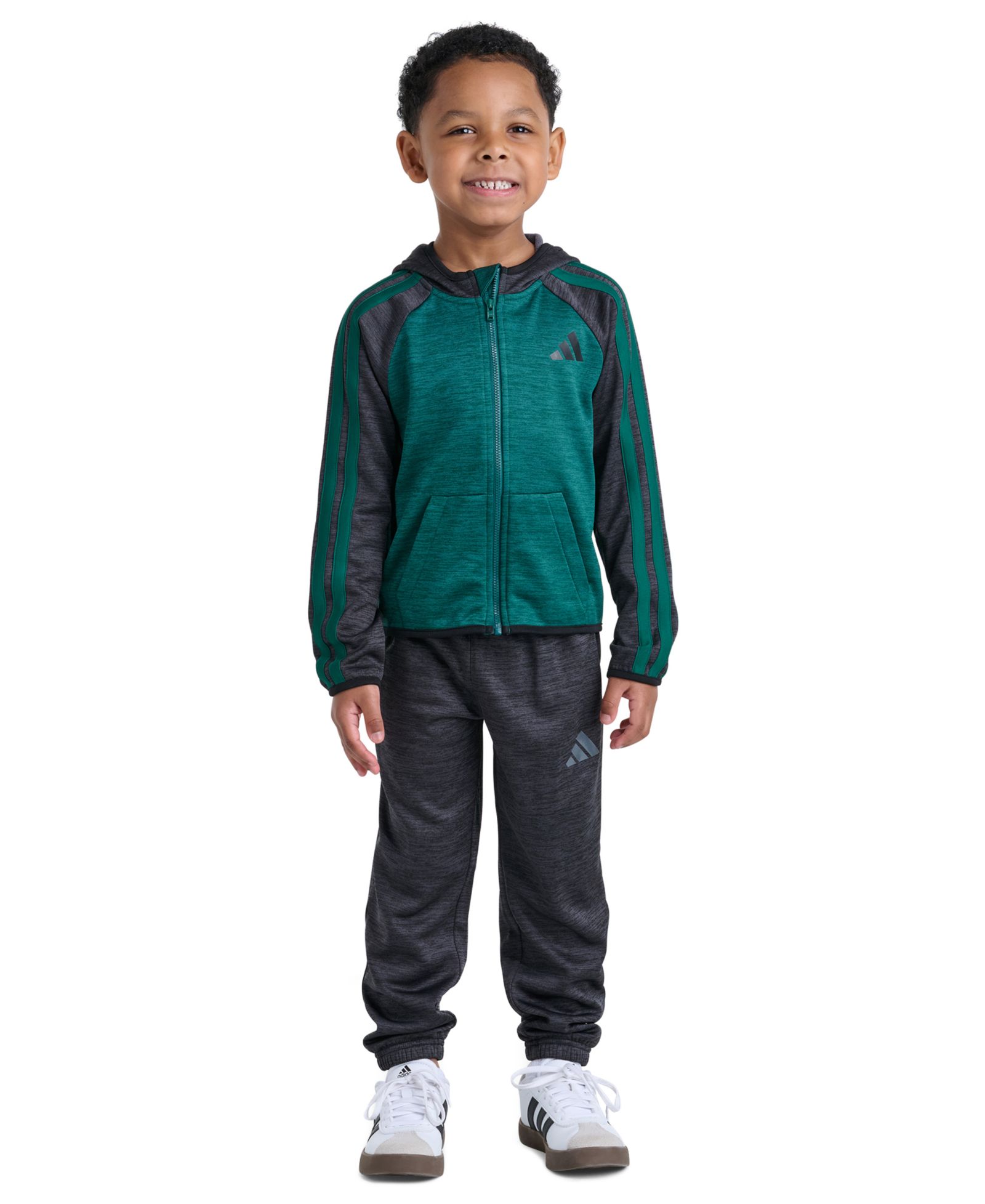 adidas Boys' 2T-7 Long-Sleeve Jacket and Joggers, 2-Piece Set