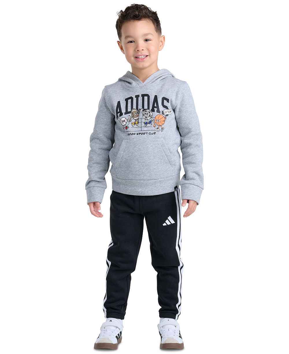 adidas комплект из худи с длинным рукавом и брюк для мальчиков 2T-7