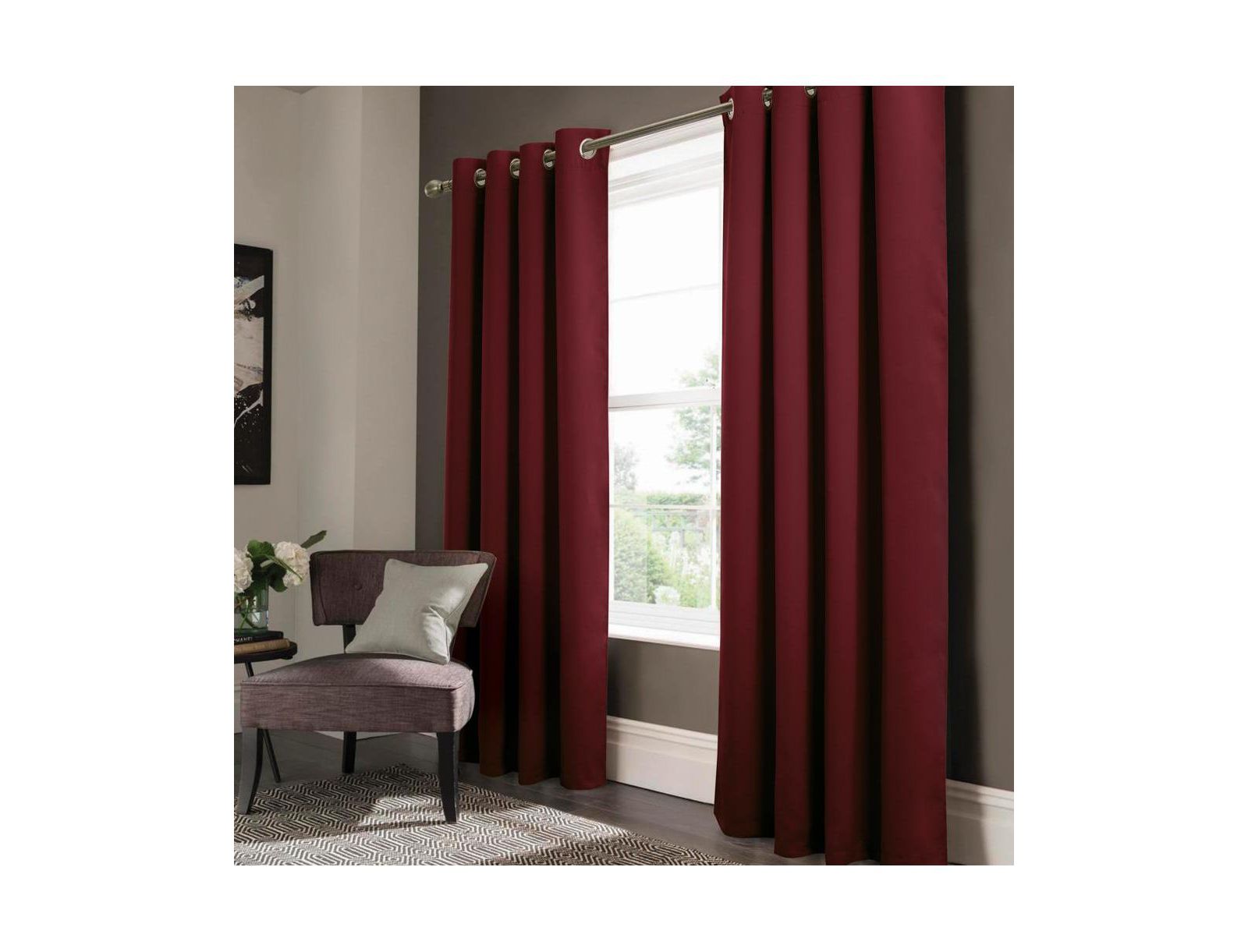 Olivia Gray портьера Olivia Gray Anchorage Blackout Cabernet, 54x90"