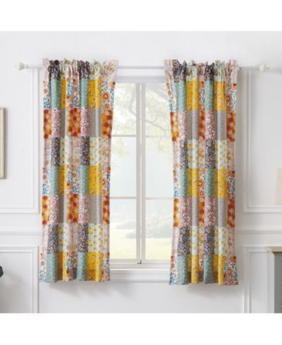 Barefoot Bungalow Carliei Curtain Panel Pair - Set of 2 - 50x63" and 3x24", Calico