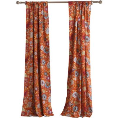Пара праздничных штор Greenland Home Fashion Astoria с карманом для штанги 3" - Spice 42x63"