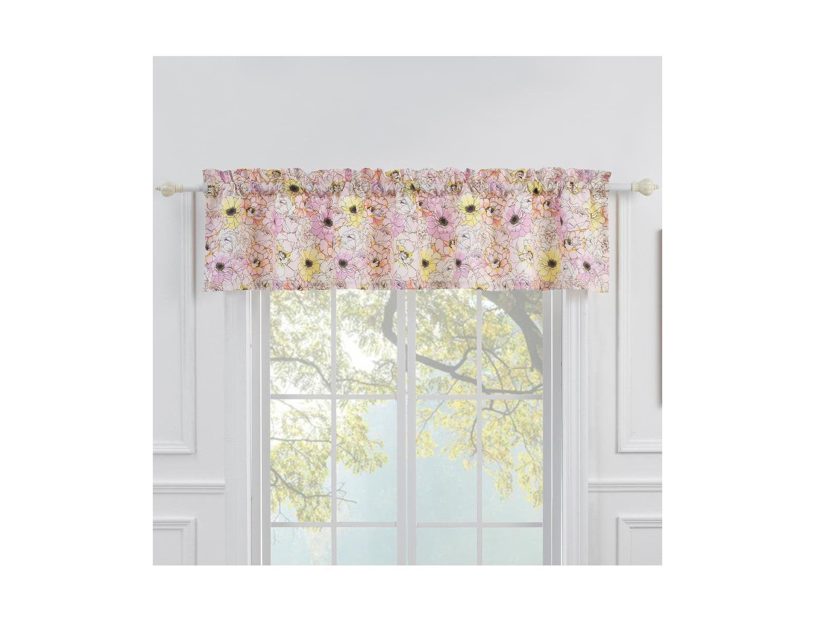 Greenland Home Fashion Misty Bloom Bow Tie Window Kitchen Curtain Valance