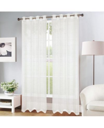 Olivia Gray Erica Doily Stripe Grommet Panel Pair - 54x90",