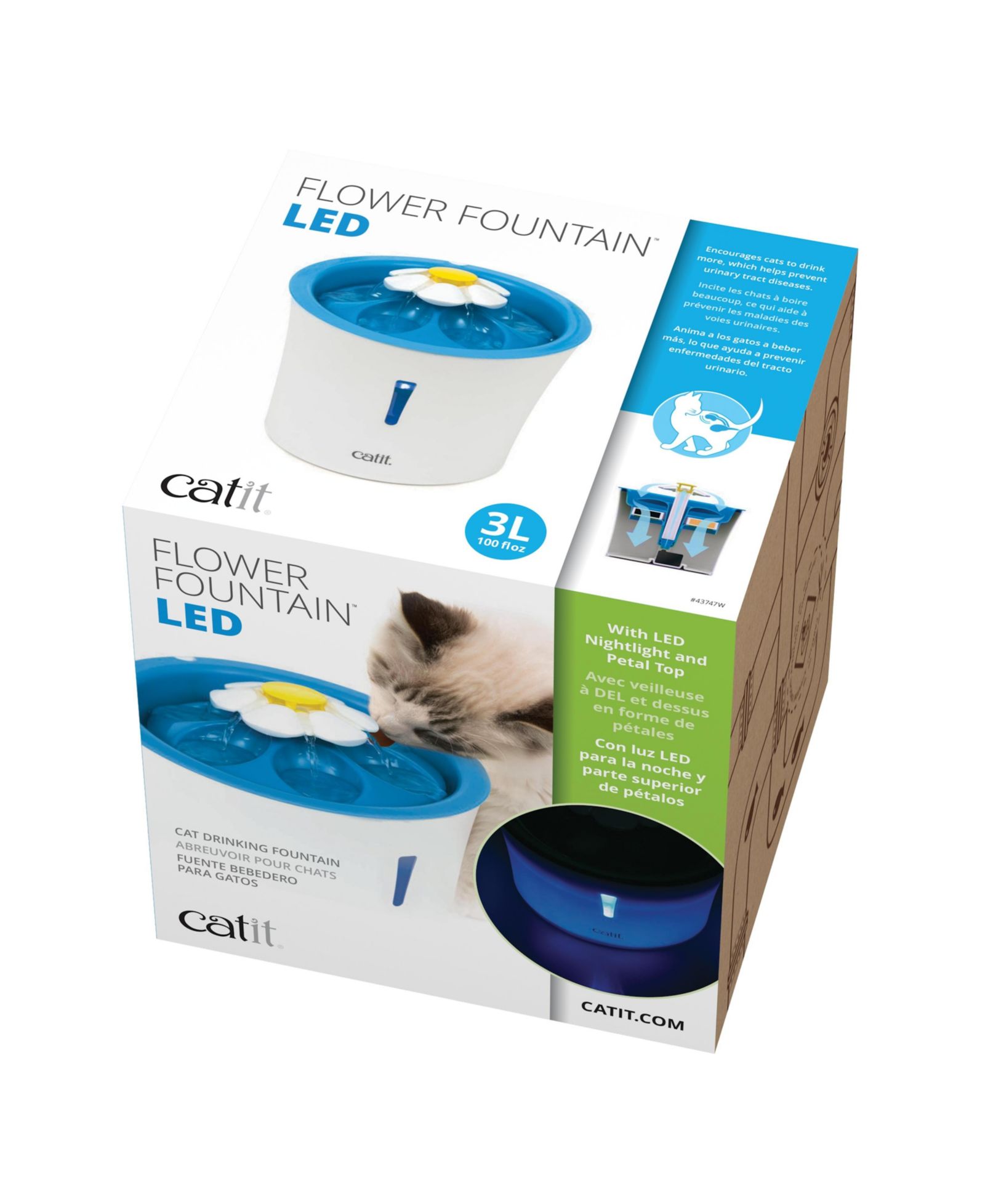 Catit Flower Fountain w/ LED Nightlight