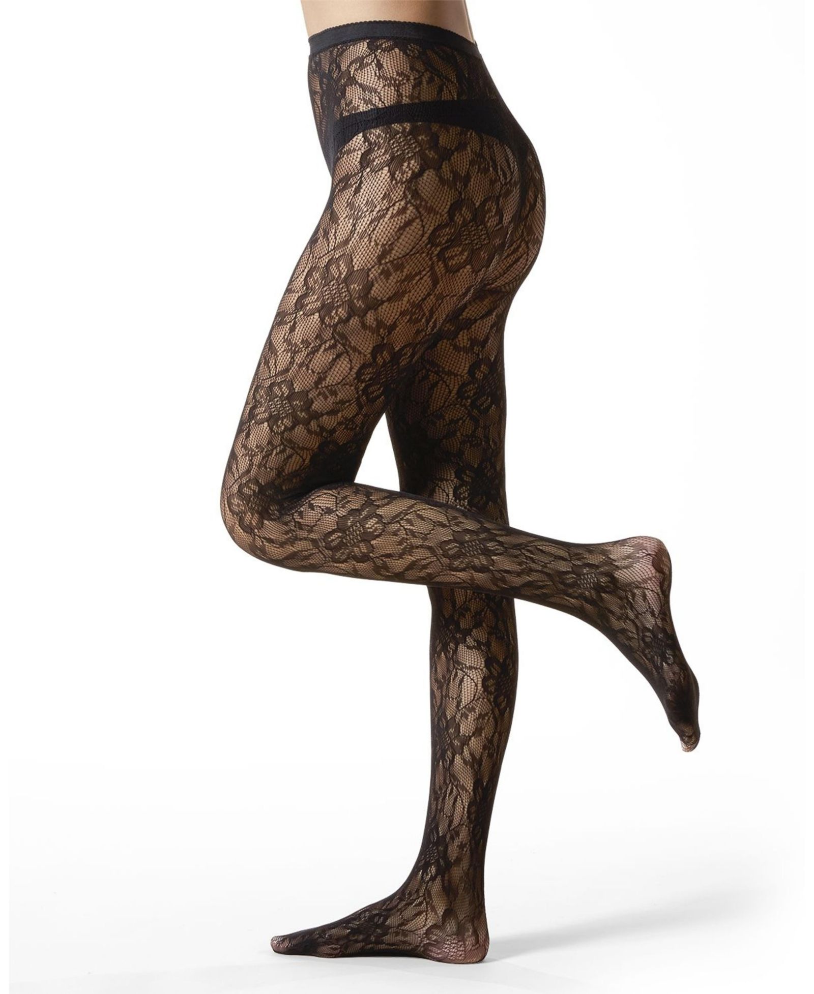 MeMoi Women's "Blooming Floral" Fashion Net Tights