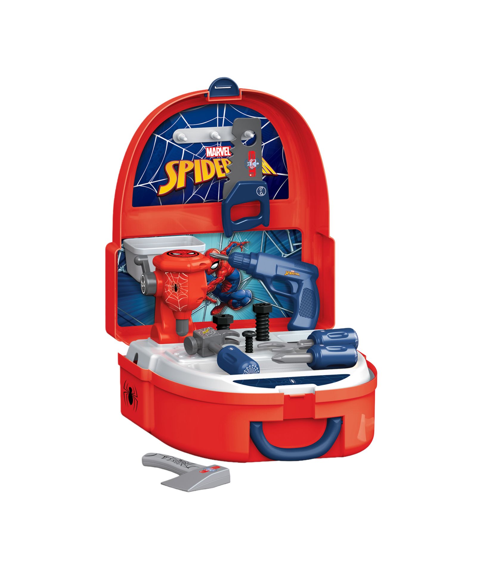 World Tech Toys Spider-Man Handyman 18-Piece Tool Set with Rolling Suitcase Backpack, Ages 3+