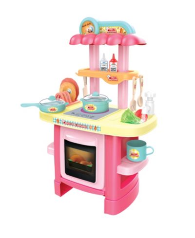 World Tech Toys Chef's Cuisine Working Faucet 28-Piece Kitchen Playset, Ages 3+