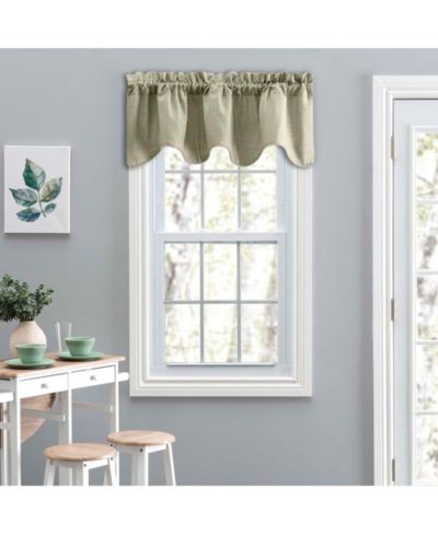Ellis Curtain занавеска Lisa из поликоттона с отделкой scalloped, 58" x 15"