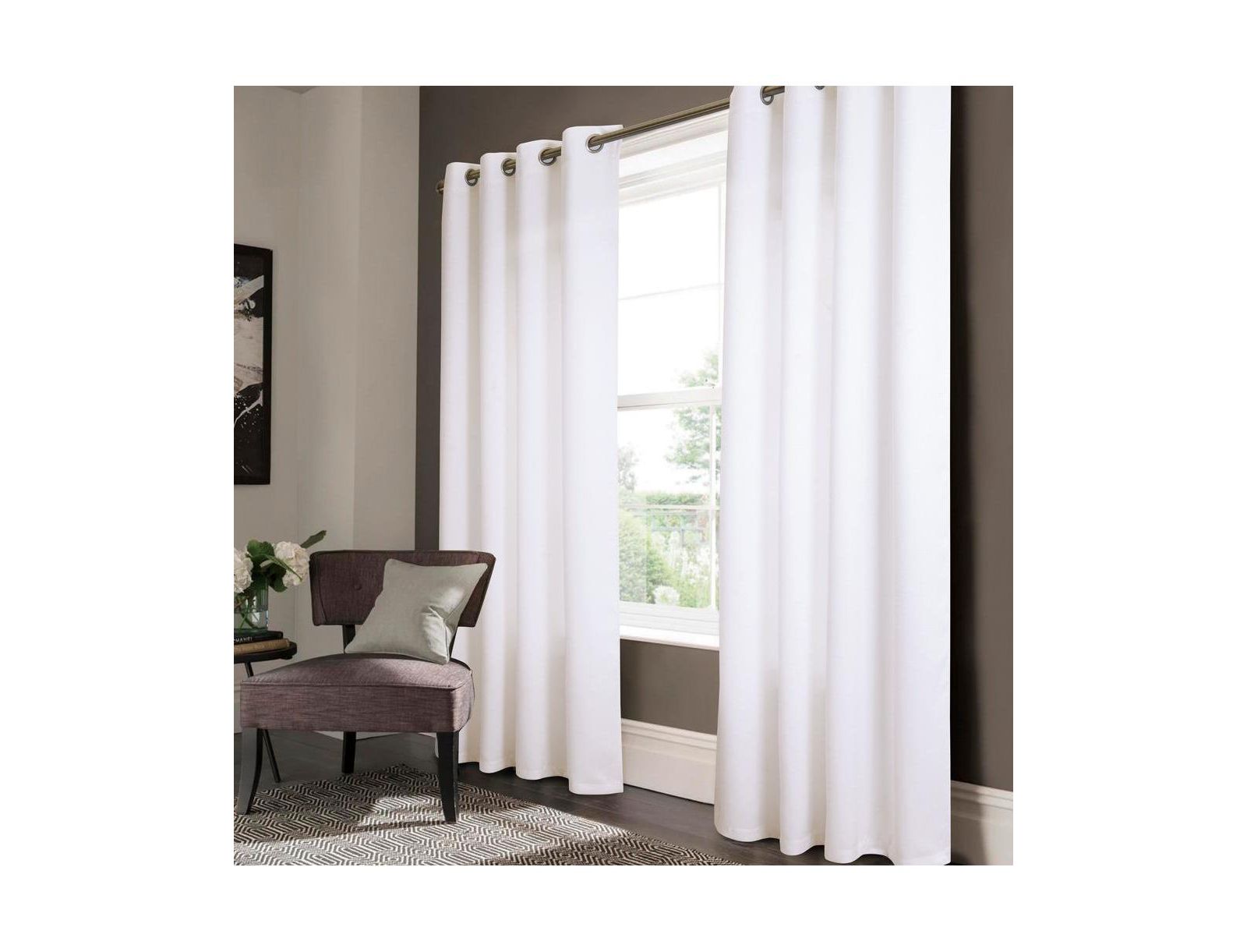 Olivia Gray Lina Matte Embossed Blackout Grommet Single Panel - 52x90"