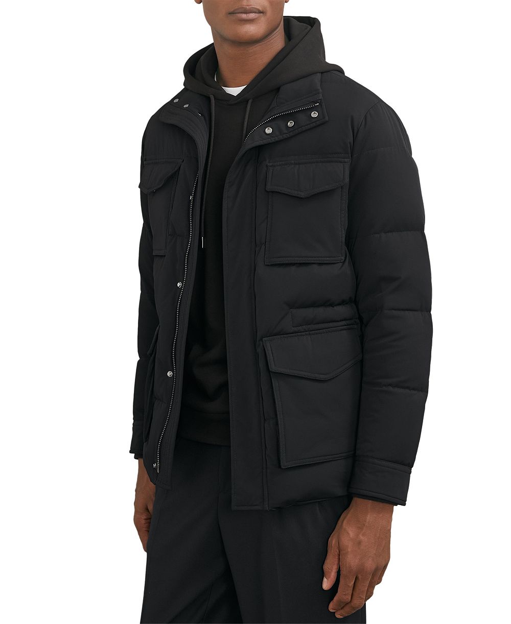 REISS Men's Mercury Quilted Funnel Neck Puffer Jacket