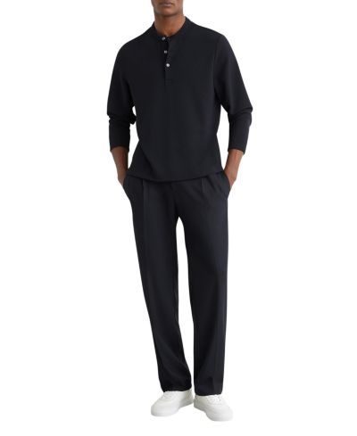 REISS Мужская футболка Henley с текстурой Salvator