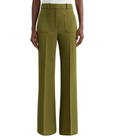 REISS Women's Priya Twill High-Rise Flared Pants