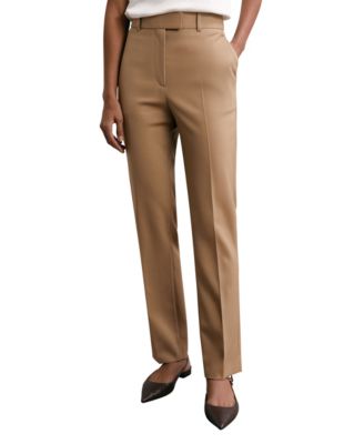 REISS Women's Wool-Blend Slim-Fit Mid-Rise Pants