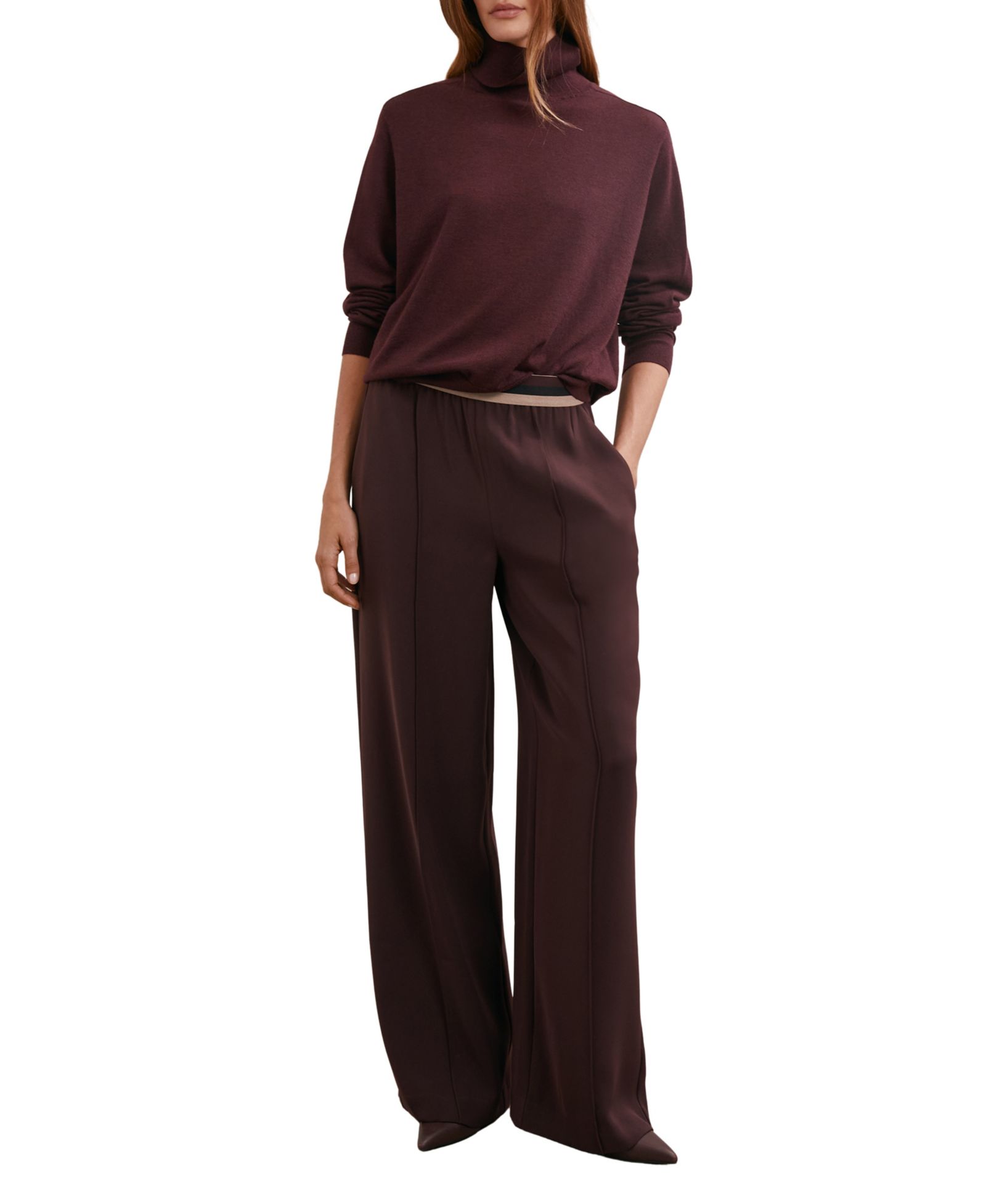 Брюки REISS Women's Sonnie Elasticated-Waist Wide-Leg