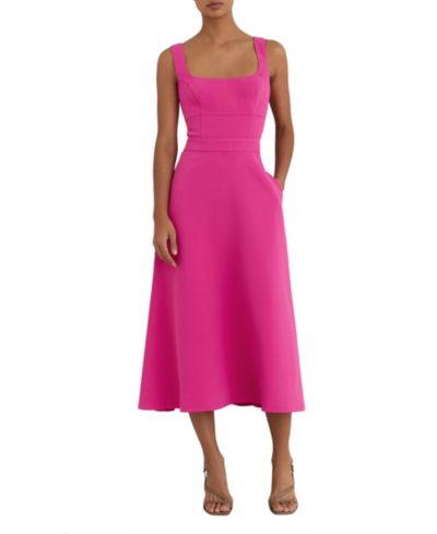 Женское миди-платье Dina Waisted Cut-Out Twill от REISS