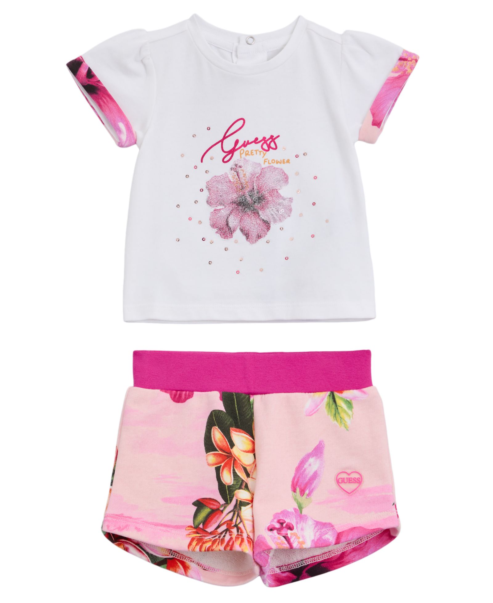 GUESS детский комплект из футболки и шорт с коротким рукавом, 2-Piece Set