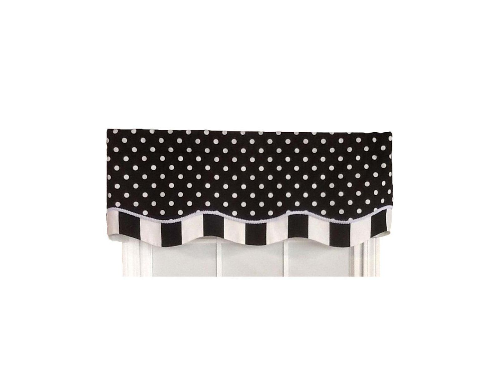 RLF Home-Glory Dotty Style High Quality 3" Rod Pocket Valance by RLF Home