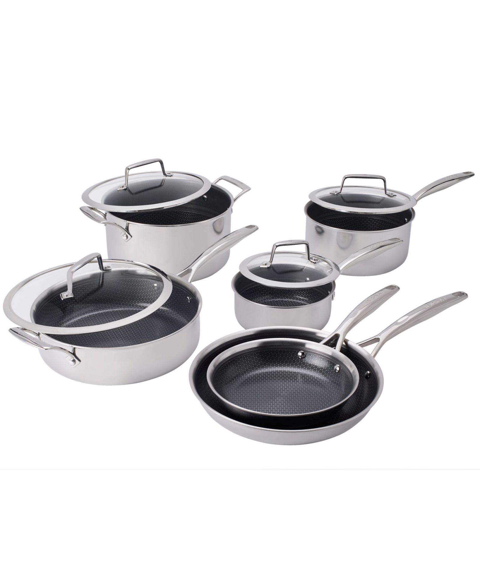 Henckels Набор кухонной посуды Paradigm Ceramic Stainless Steel, 10 шт.